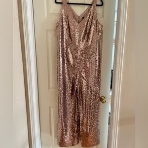 Rose Gold Sequin Jump Suit!